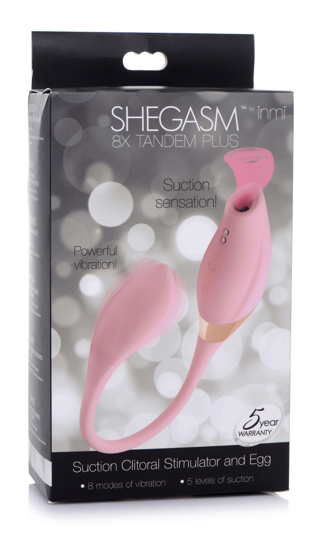 Shegasm 8x Tandem Plus Silicone Suction Clit  Stimulator and Egg