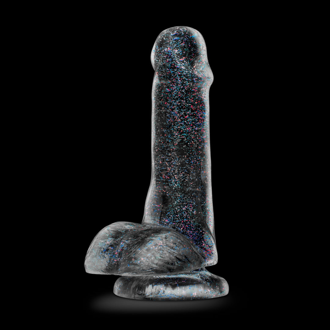 Naturally Yours - 6 Inch Glitter Cock - Sparkling Clear