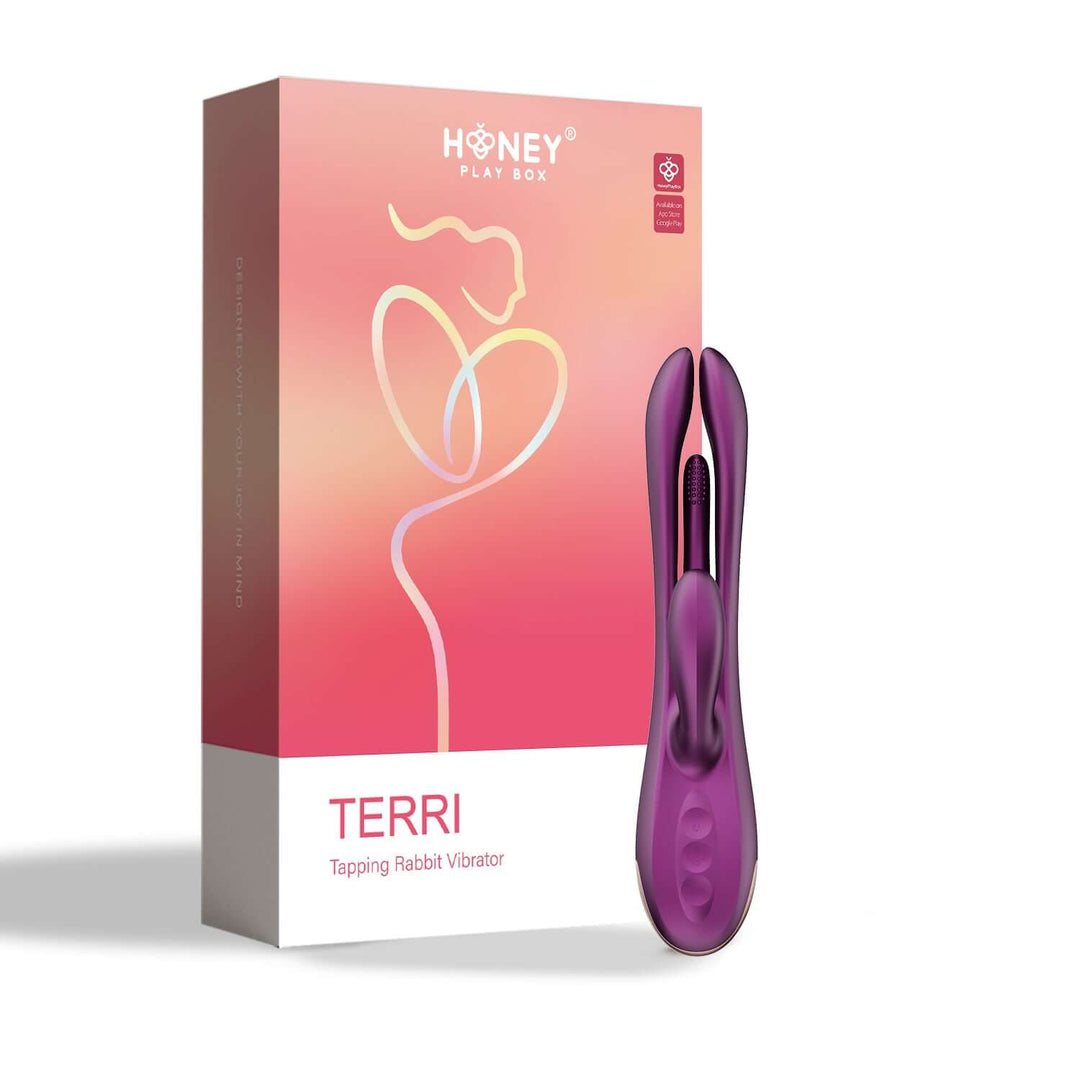 Terri - App Controlled Tapping Rabbit Vibrator -  Purple