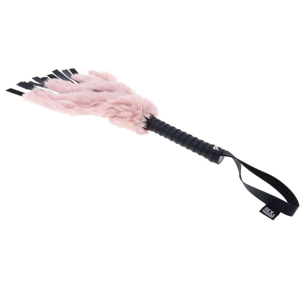 Brat Faux Fur Flogger - Pink/black