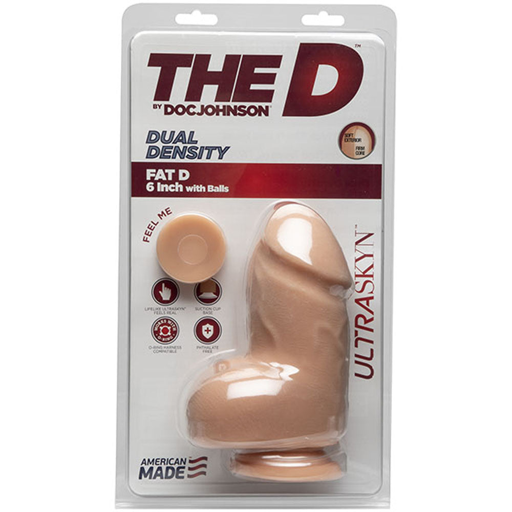 The D - Fat D - 6 Inch With Balls - Ultraskyn -  Vanilla