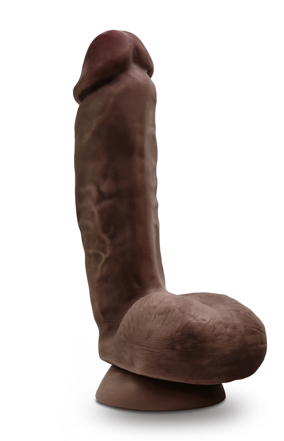 Dr. Skin Glide - 8.5 Inch Self Lubricating Dildo  Lubricating Dildo With Balls - Chocolate