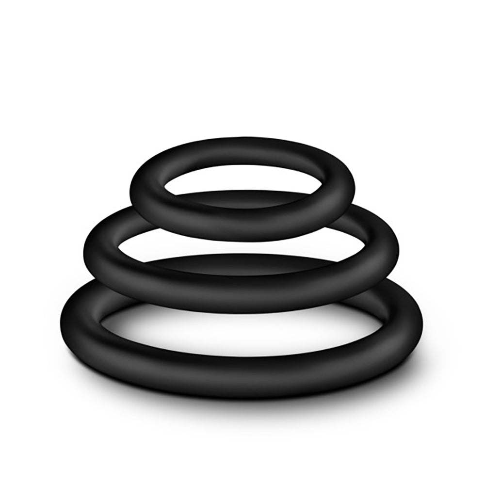 Performance - Vs4 Pure Premium Silicone Cockring Set - Black