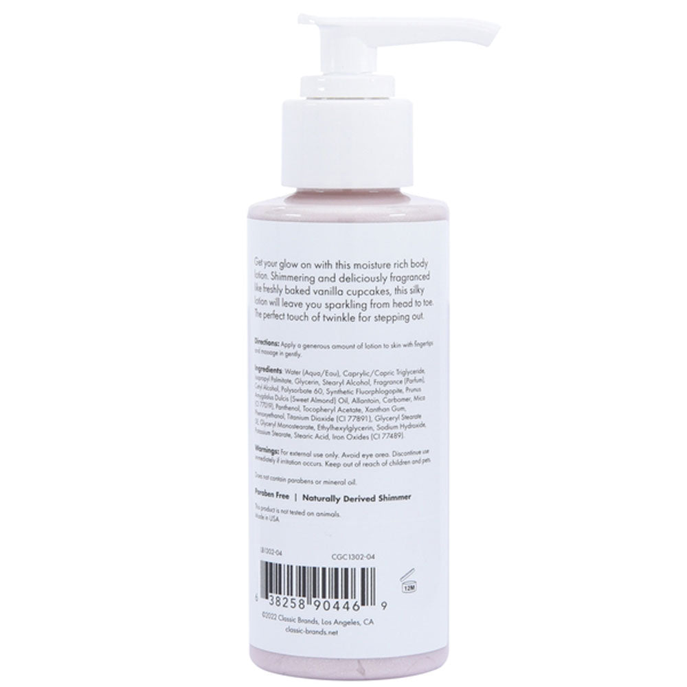 Glow Vanilla Cupcake Shimmer Lotion Pink 4 Oz