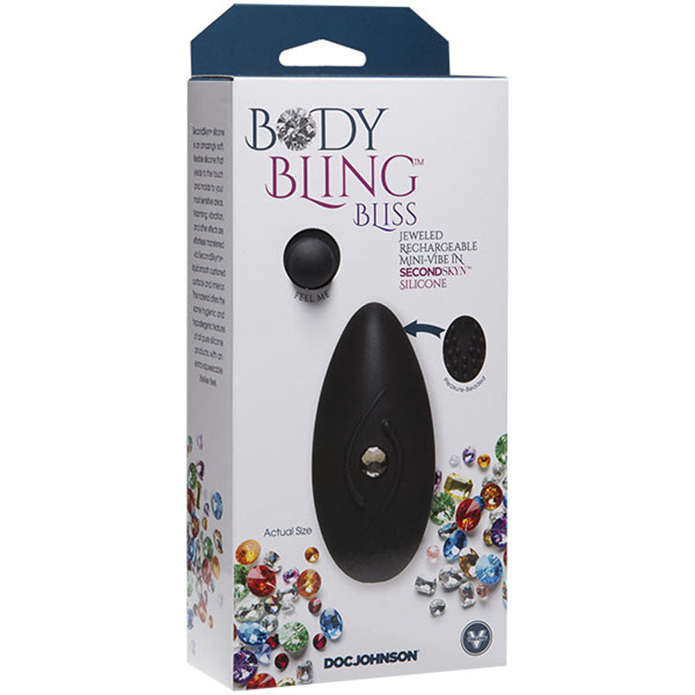 Body Bling - Clit Caress Mini-Vibe in Second Skin Silicone - Silver