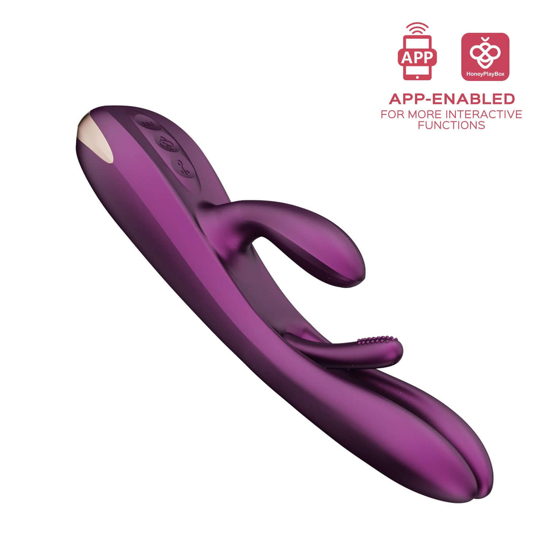 Terri - App Controlled Tapping Rabbit Vibrator -  Purple