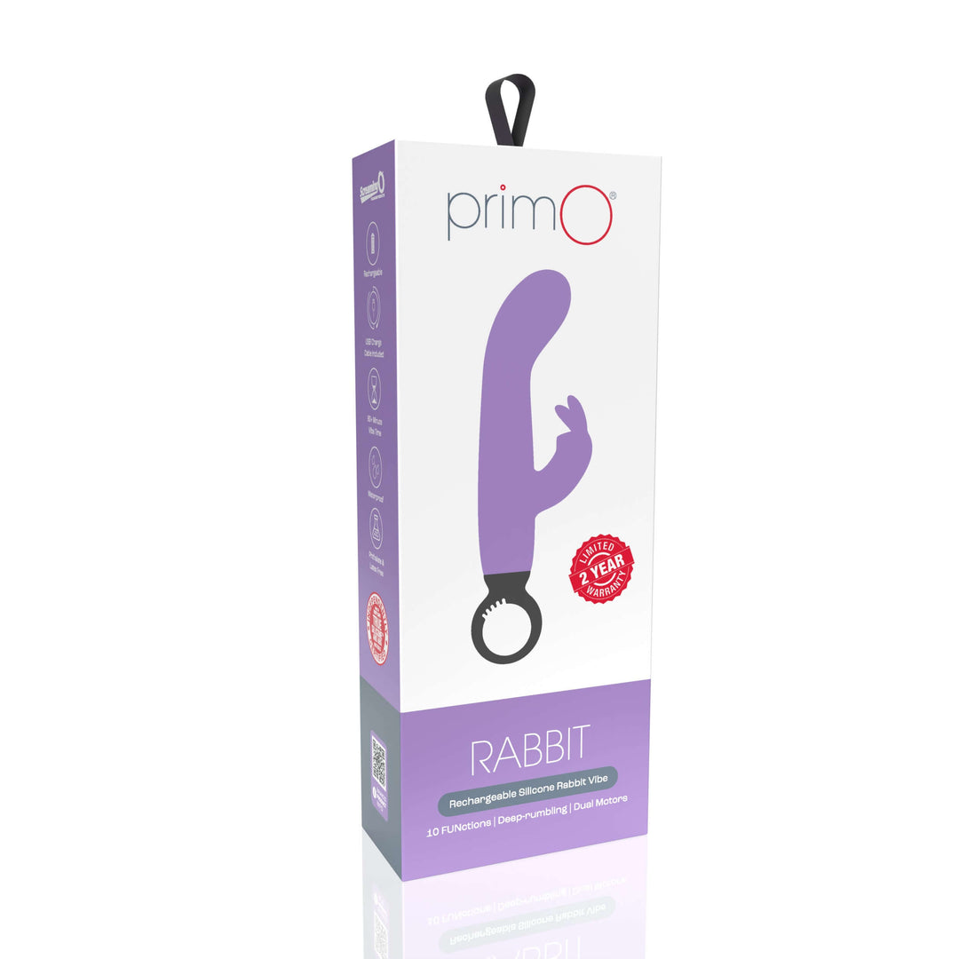 Primo Rabbit Rechargeable Vibrator - Lilac