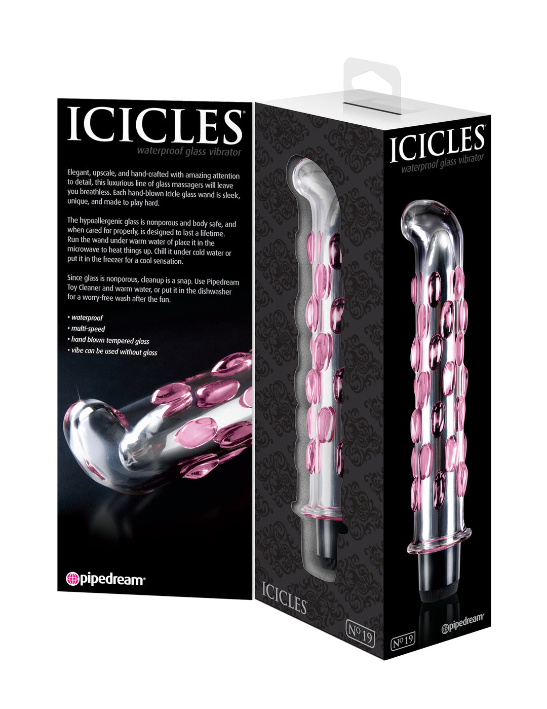 Icicles No. 19 - Clear / Pink