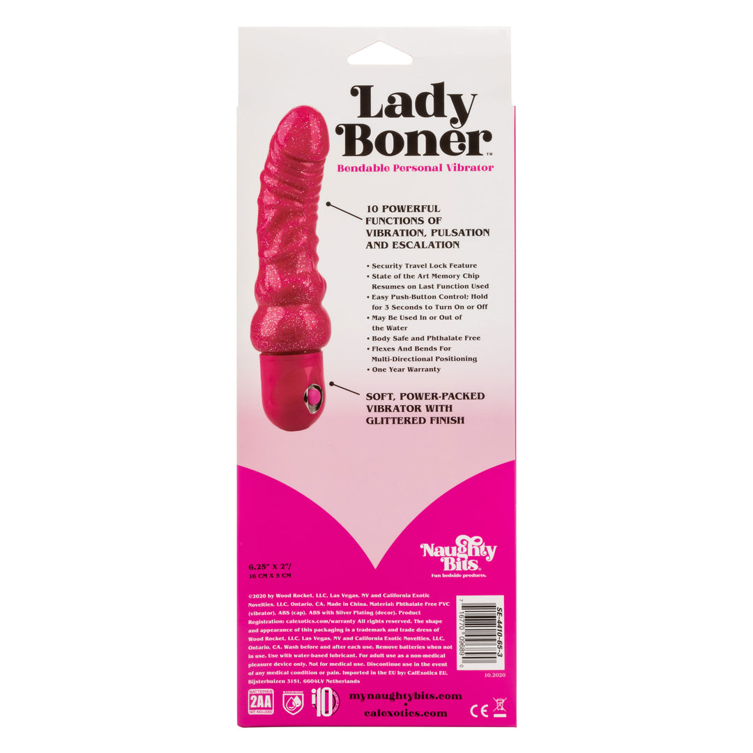 Naughty Bits Lady Boner Bendable Personal  Vibrator