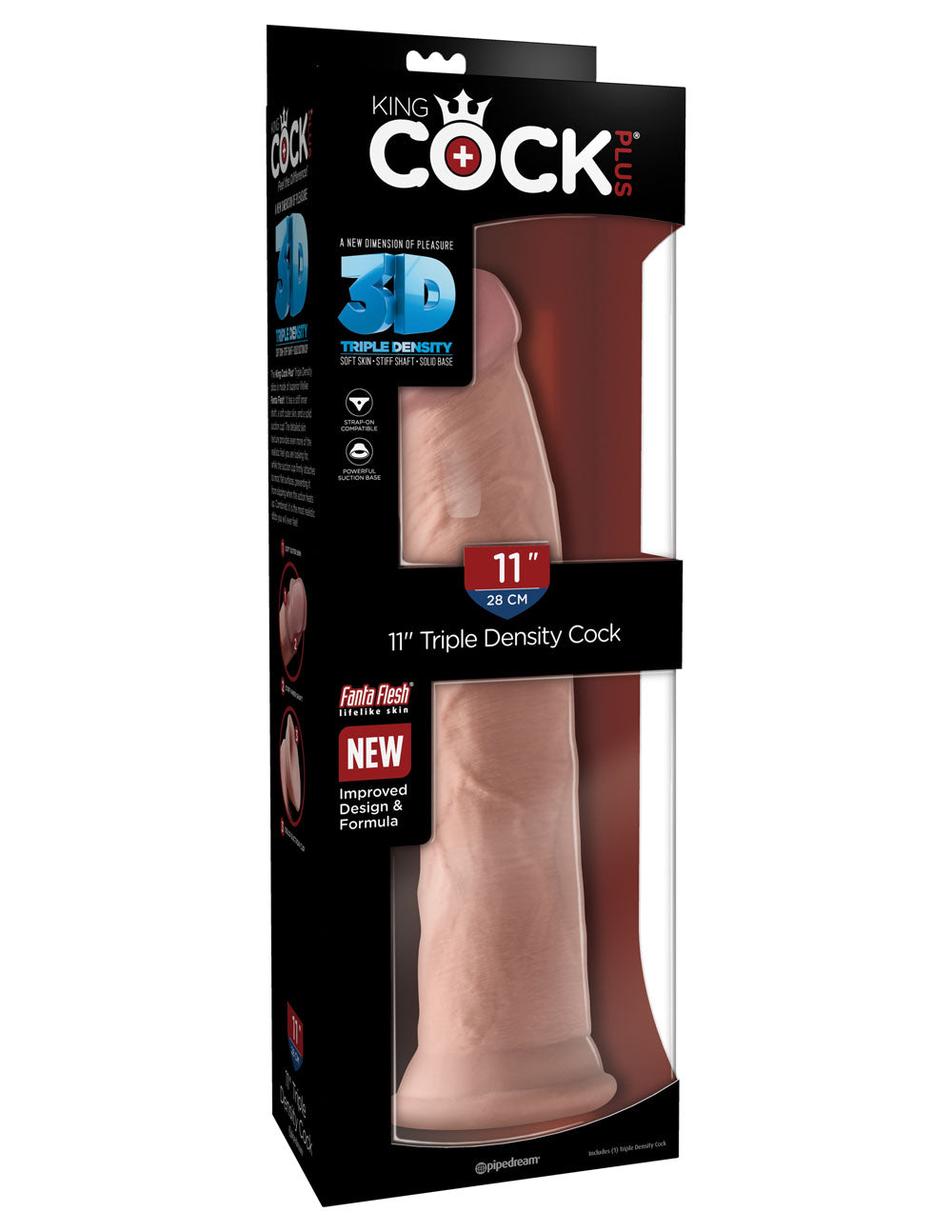 King Cock Plus Triple Density 11 Inch Cock - Flesh