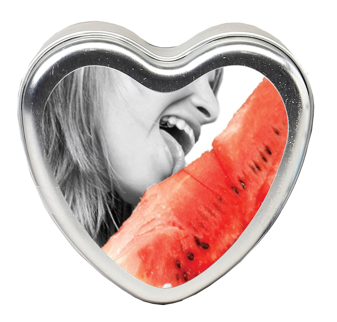 Edible Heart Candle - Watermelon - 4 Oz.