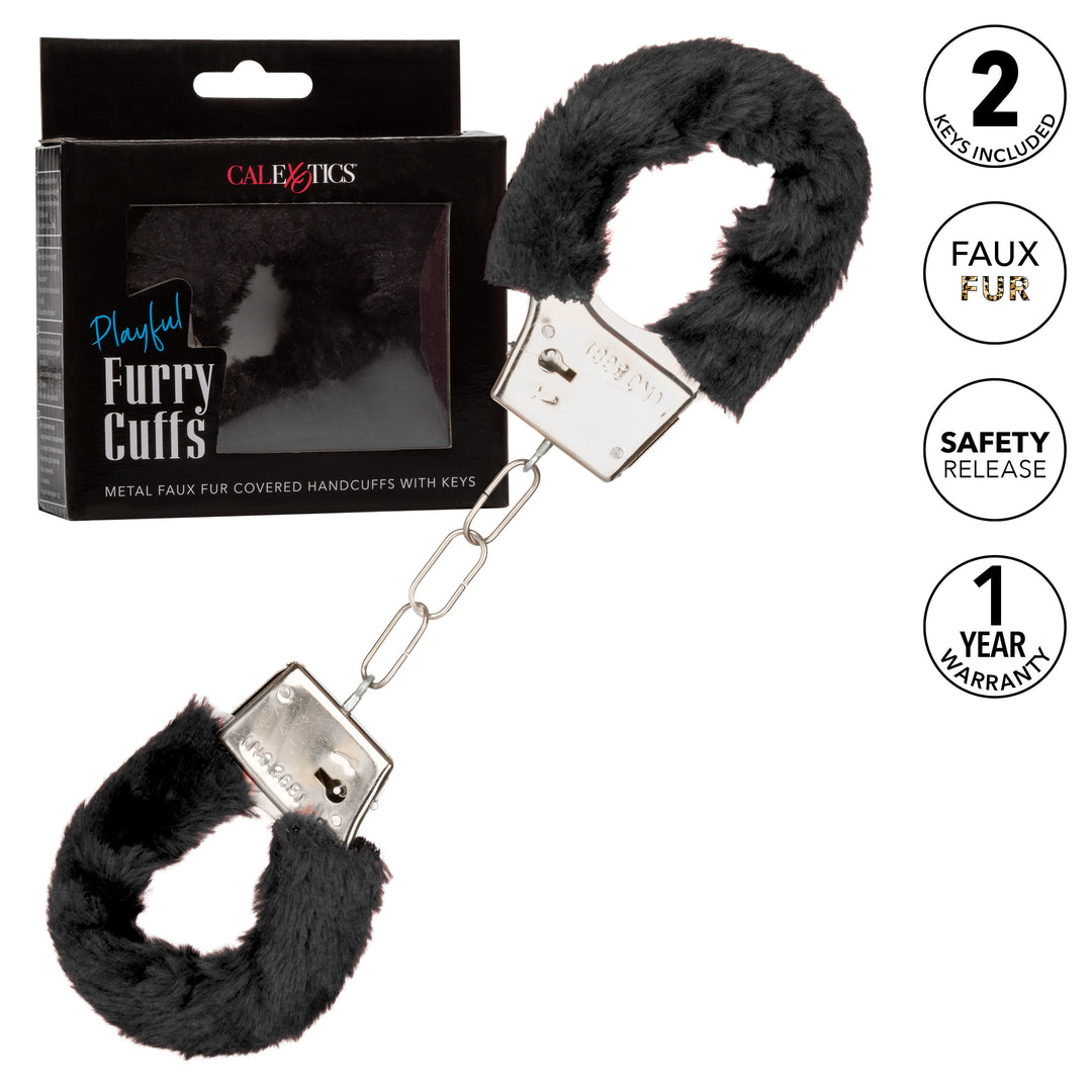 Playful Furry Cuffs - Black