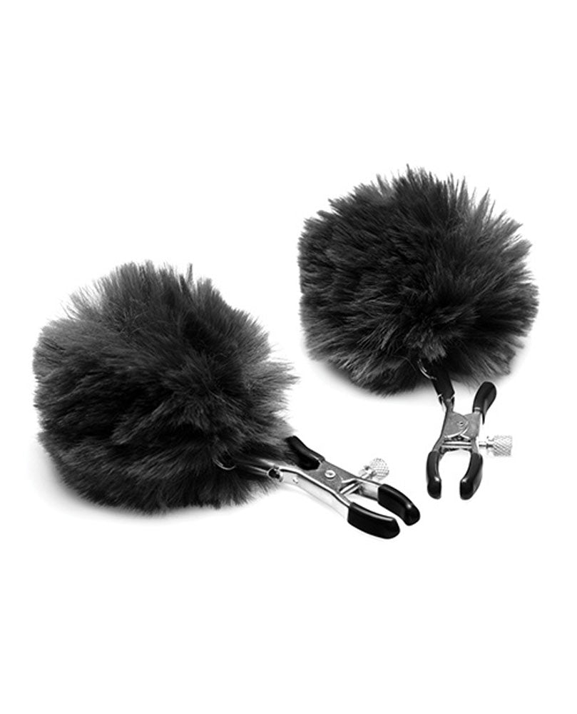 Pom Pom Nipple Clamps - Black