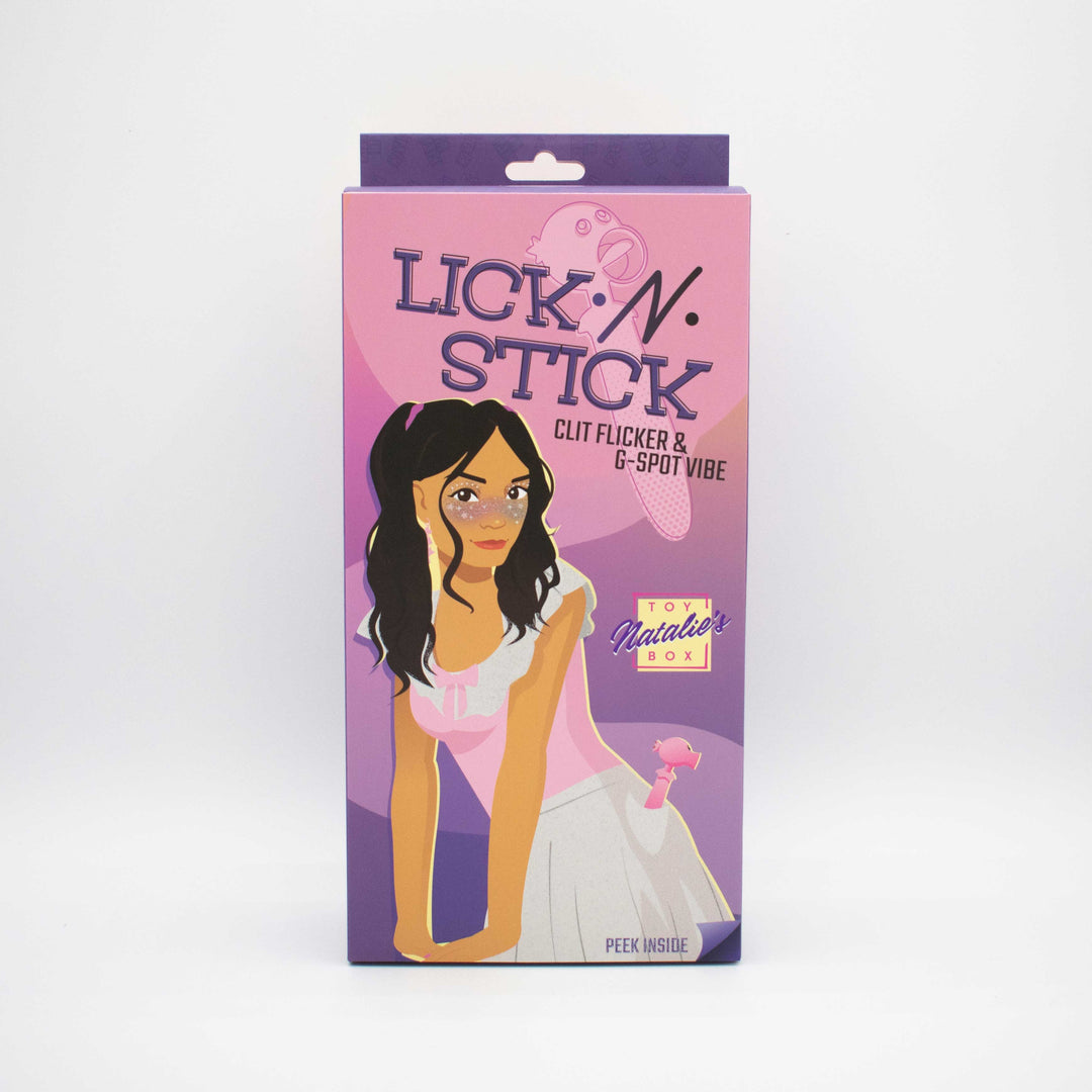 Lick n' Stick Clit Flicker and G-Spot Vibrator -  Pink