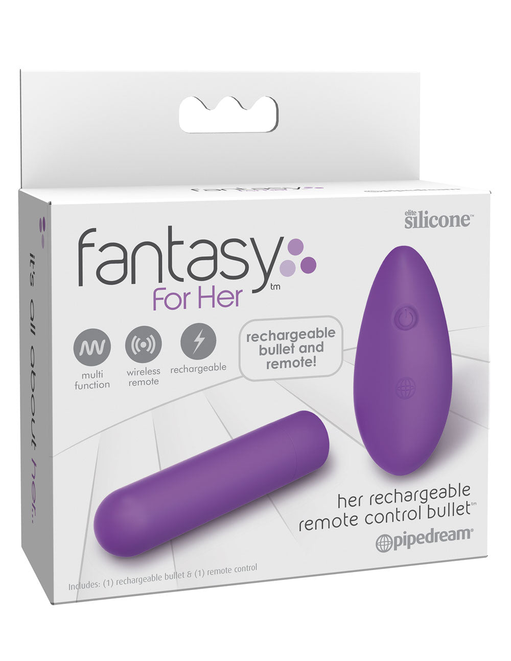 Fantasy for Her - Her Rechargeable Remote Control Bullet Purple