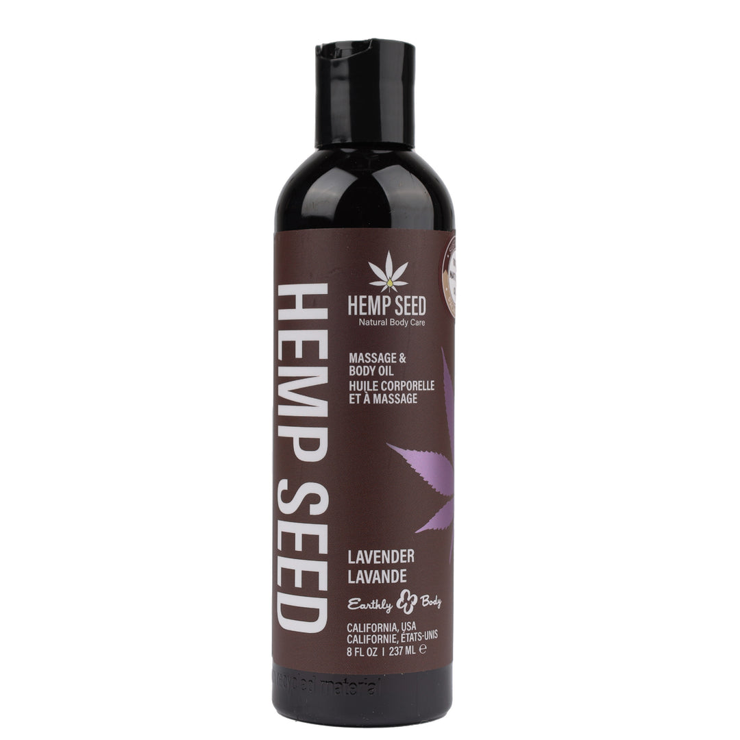 Hemp Seed Massage and Body Oil - Lavender - 8 Fl. Oz./ 237ml