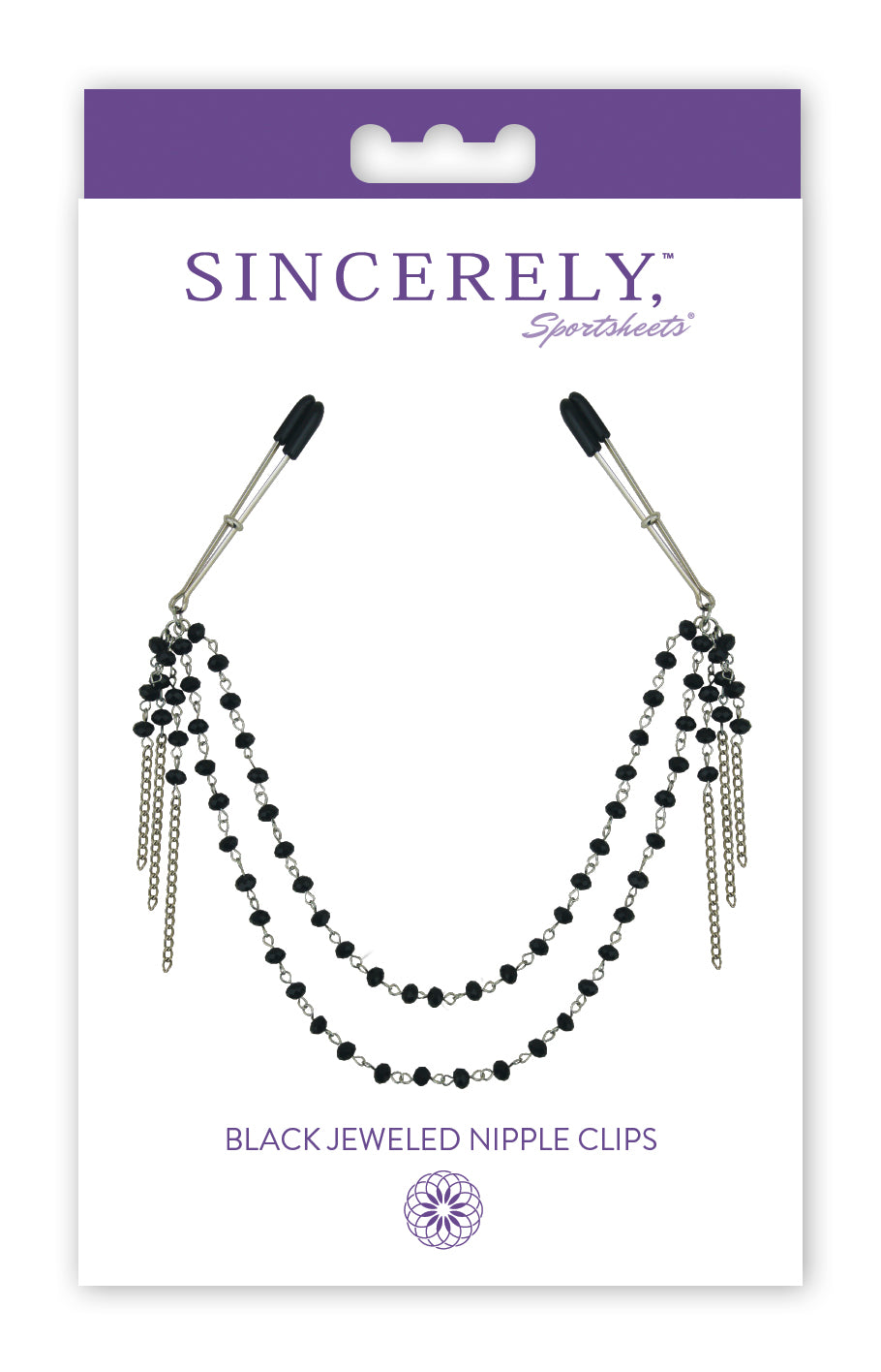 Sincerely Black Jeweled Nipple Clips