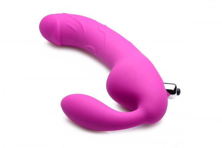 Royal Rider Vibrating Strapless Strap- on Dildo - Pink