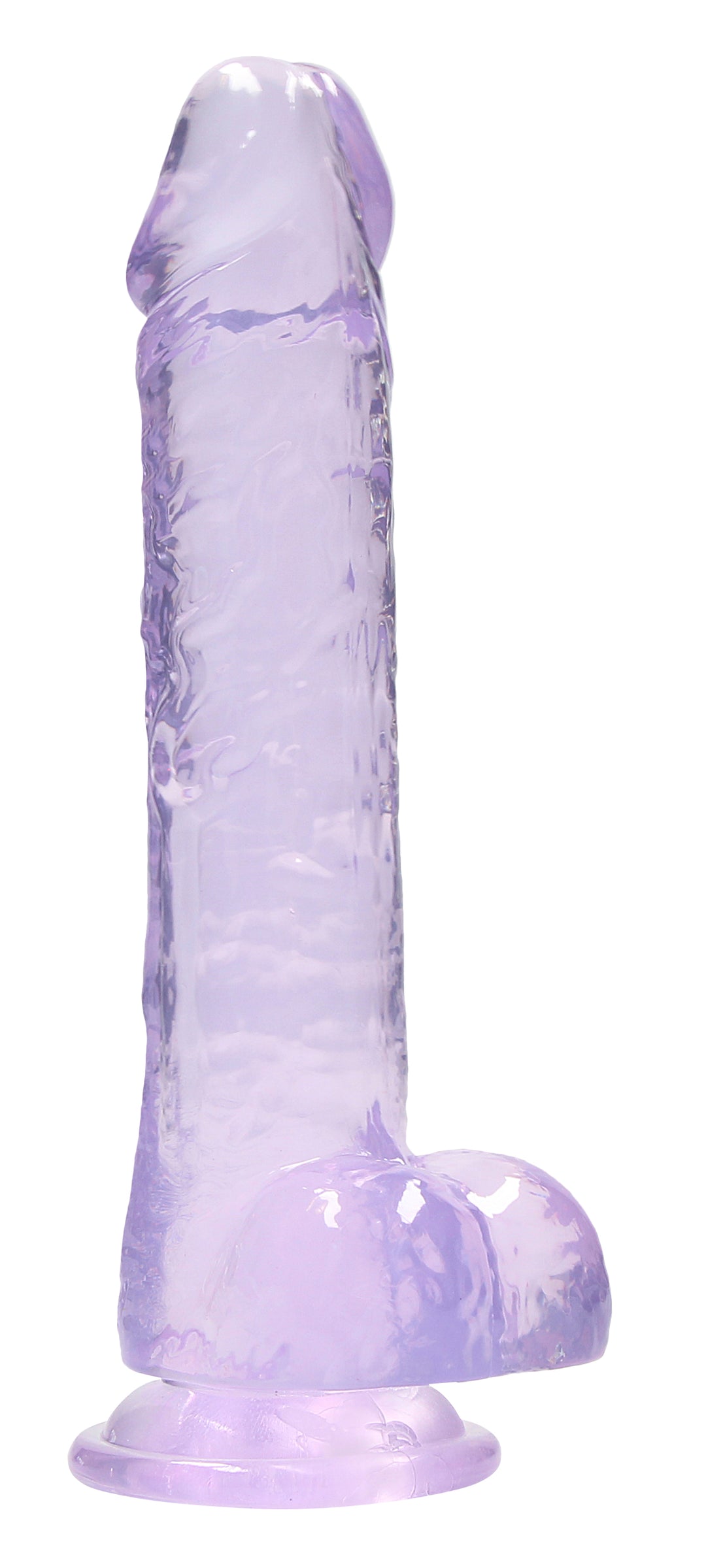 8 Inch Realistic Dildo With Balls - Purple