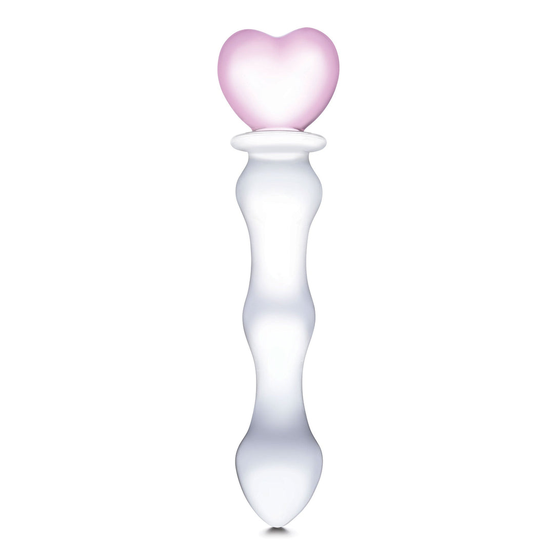 8 Inch Sweetheart Glass Dildo - Pink/clear