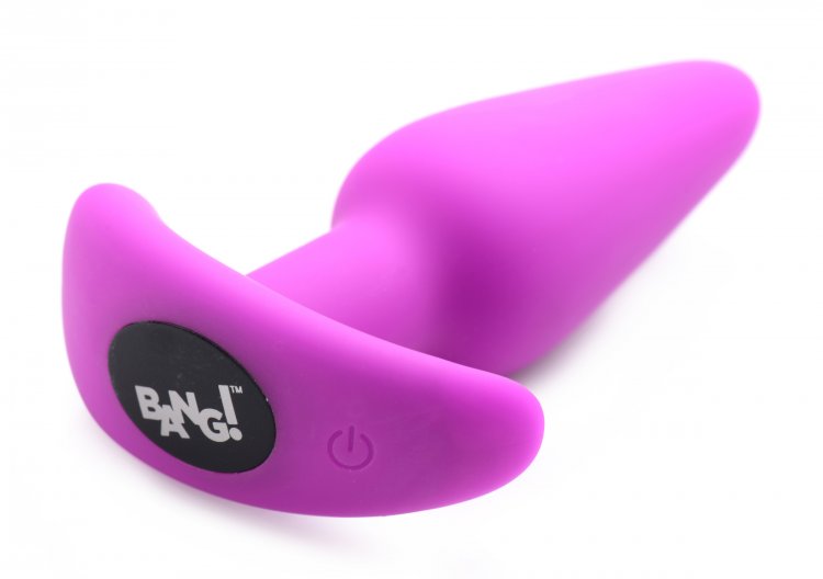 21x Silicone Butt Plug With Remote - Purple