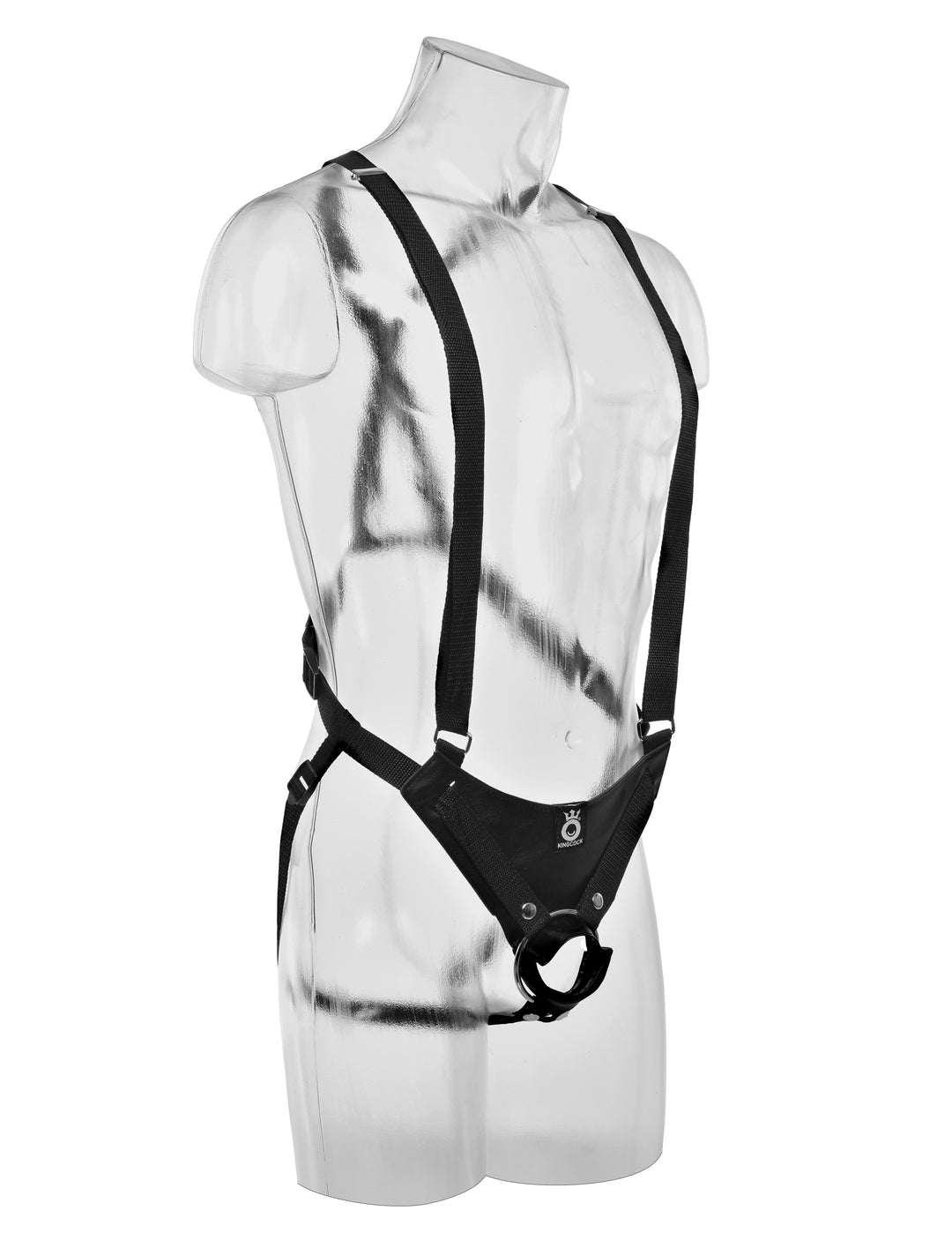 King Cock 12 Inch Hollow Strap-on Suspender  System - Flesh