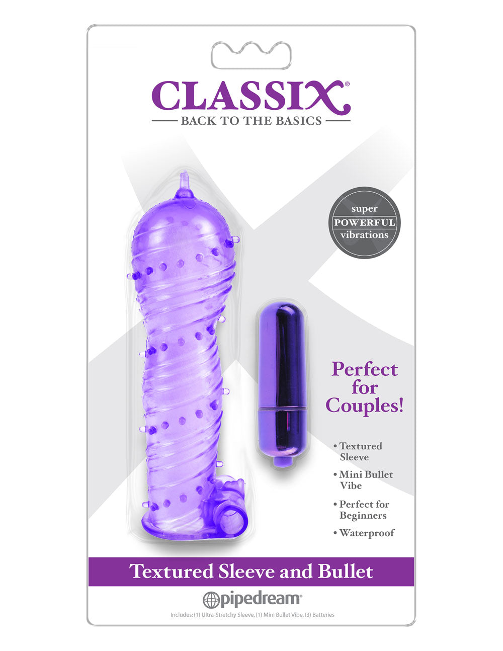 Classix Textured Sleeve & Bullet - Purple