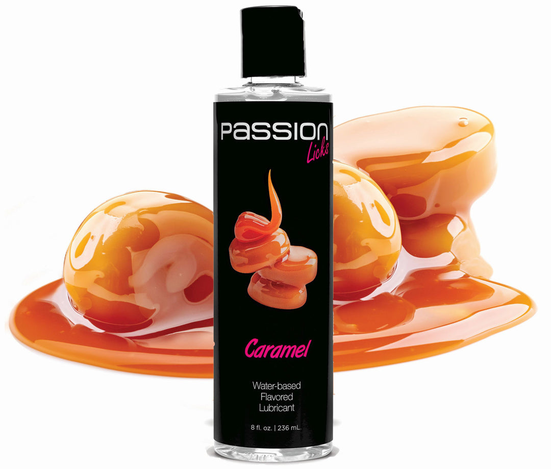 Passion Licks Caramel Water Based Flavored Lubricant 8 Oz