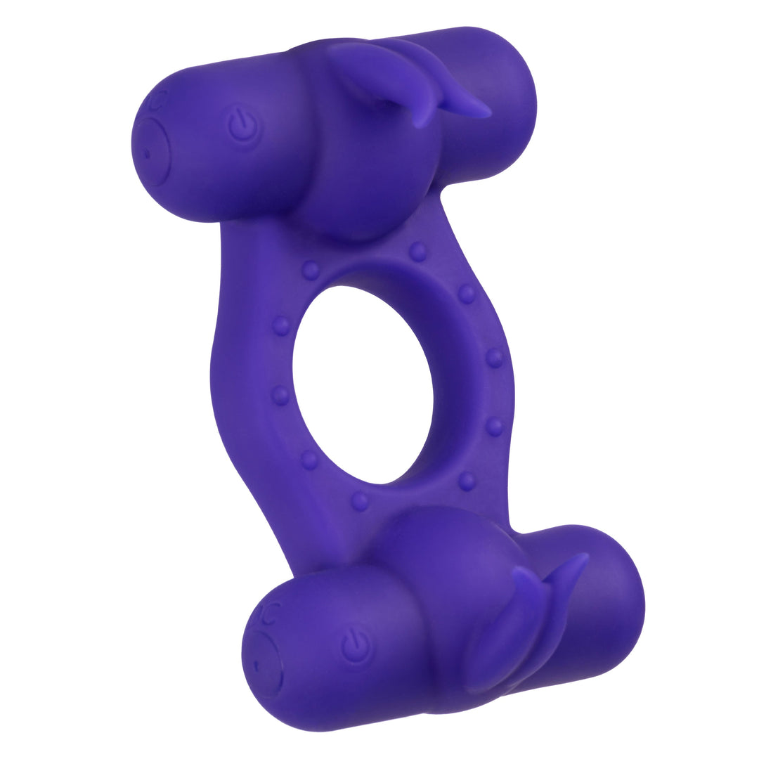 Silicone Rechargeable Triple Orgasm Enhancer -  Purple