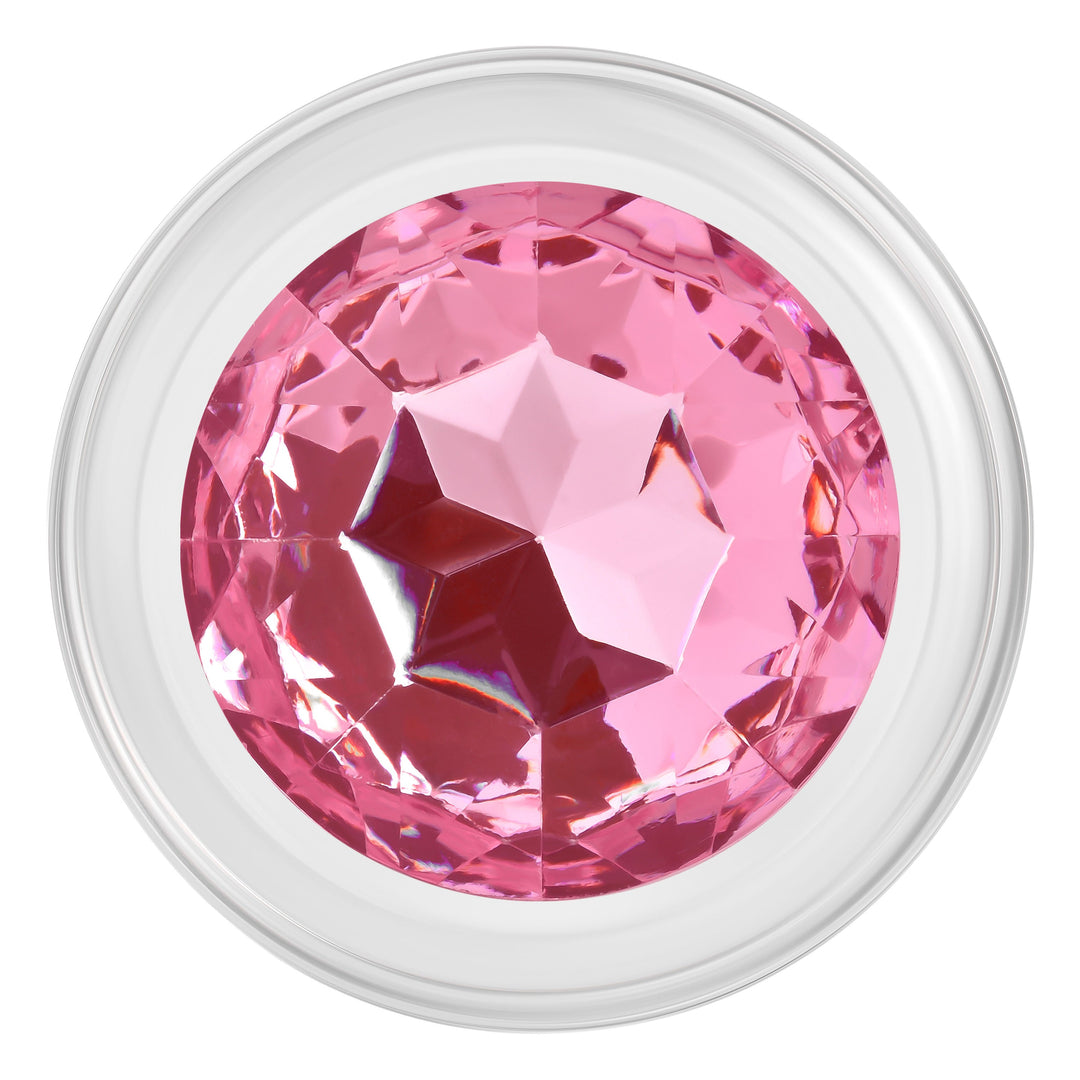 Pink Gem Glass Plug - Small - Pink