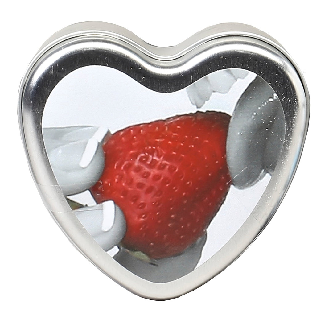 Edible Heart Candle - Strawberry - 4 Oz.