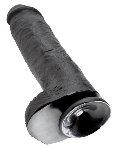 King Cock 11 Inch With Balls - Black