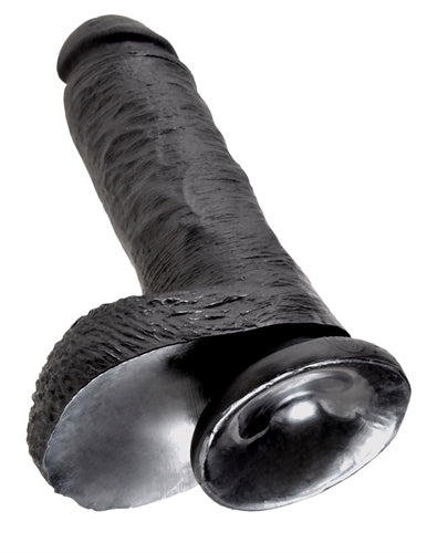 King Cock 8-Inch Cock With Balls - Black