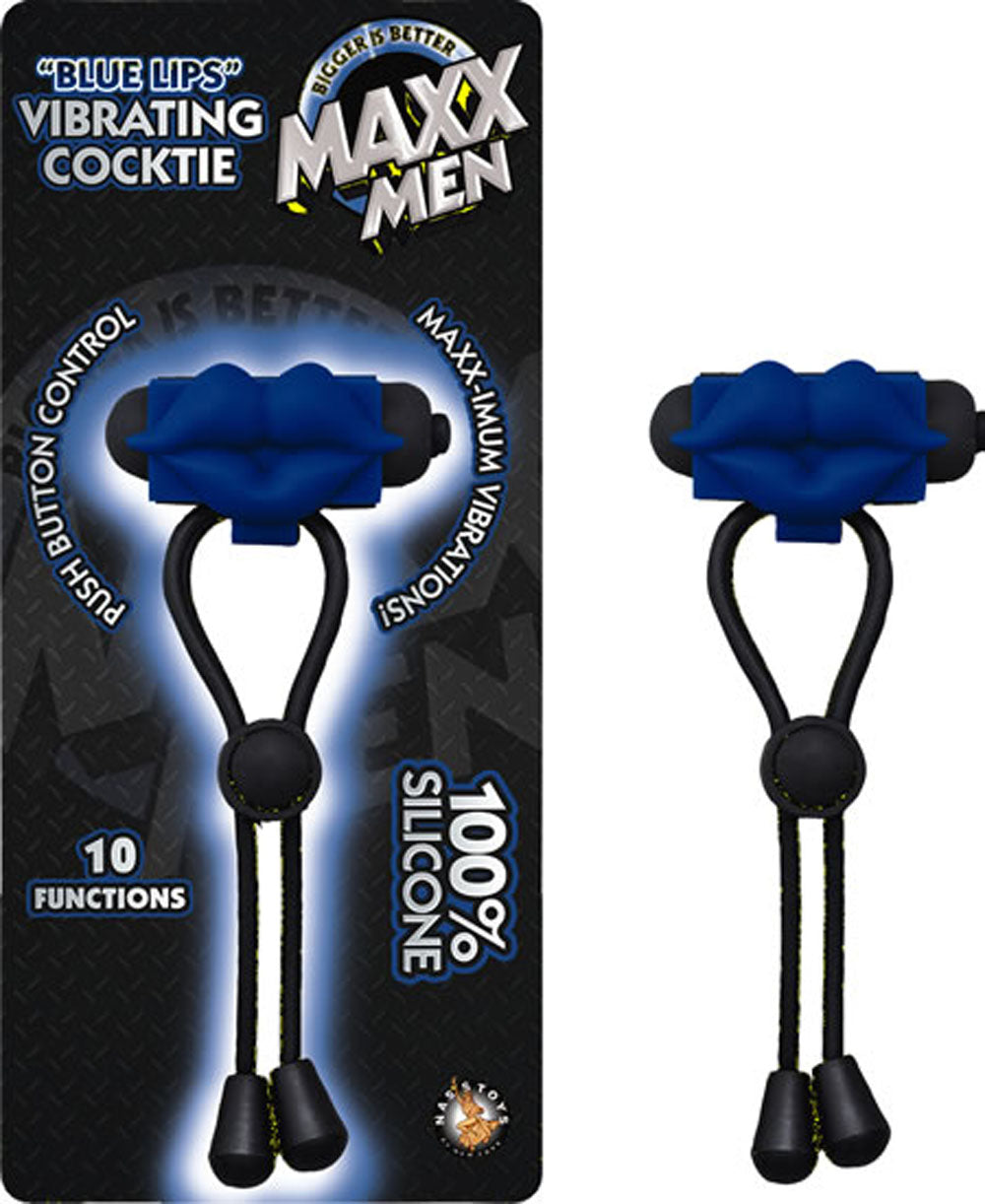 Maxx Men Blue Lips Vibrating Cocktie - Blue