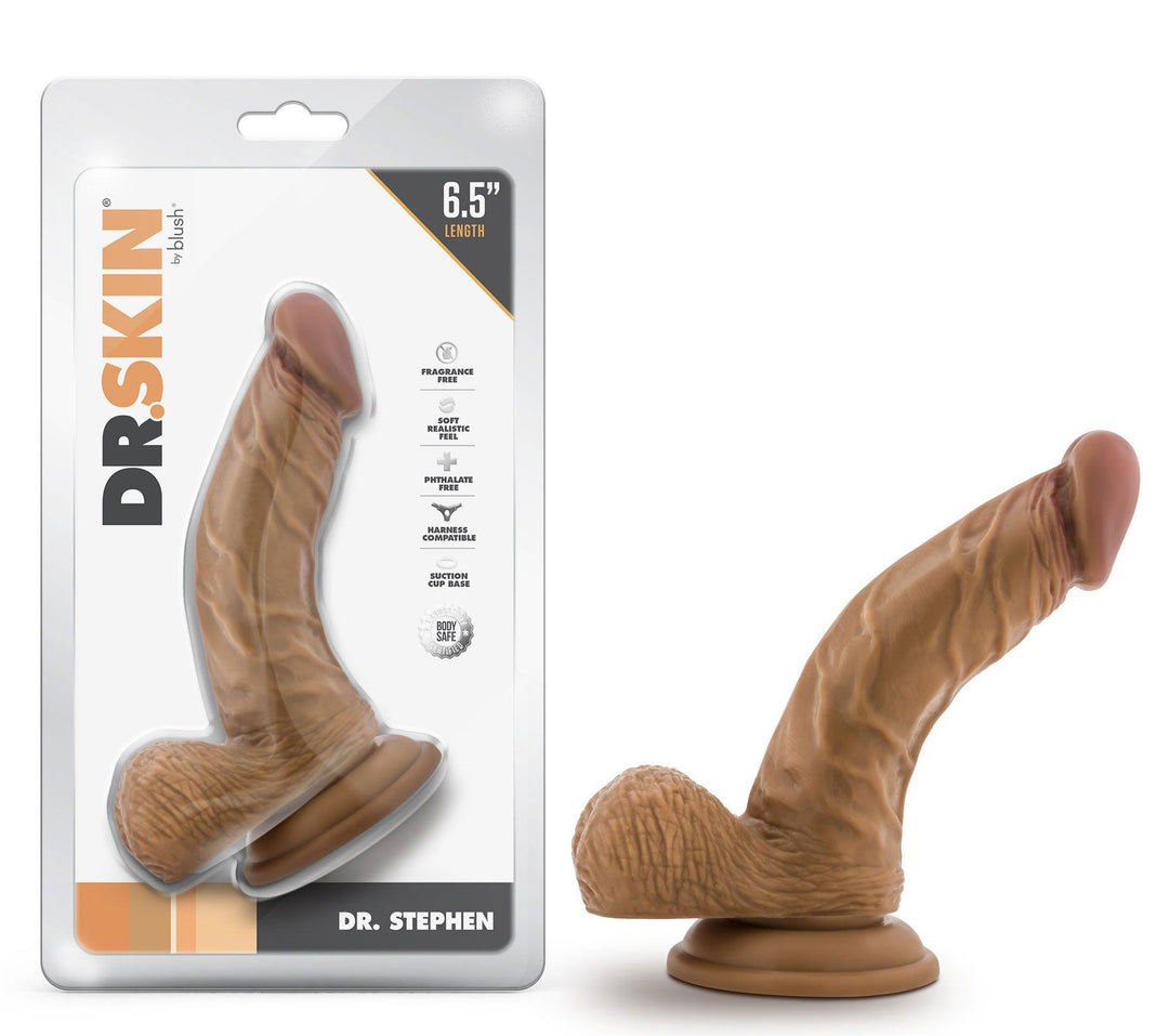 Dr. Skin - Dr. Stephen - 6.5 Inch Dildo With Balls - Tan