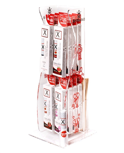 X on the Lips Buzzing Lip Balm - 16 Piece Tower Display - Assorted Flavors