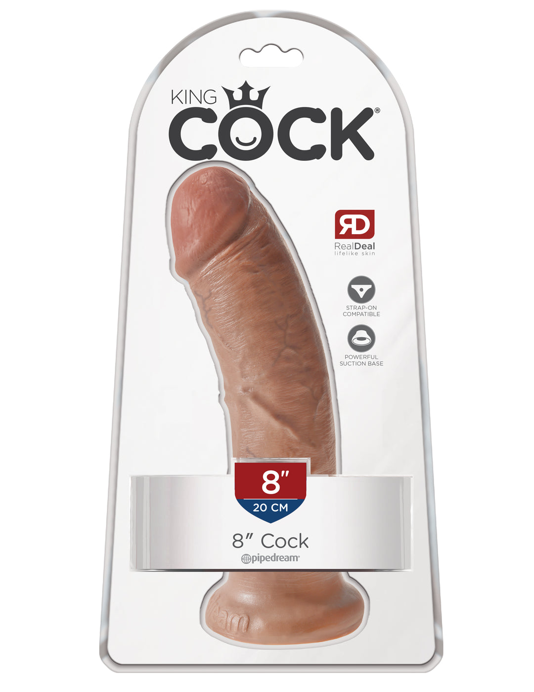 King Cock  8 Inch Cock - Tan