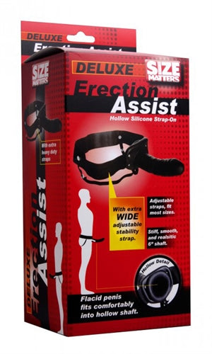 Erection Assist Hollow Strap on - Black