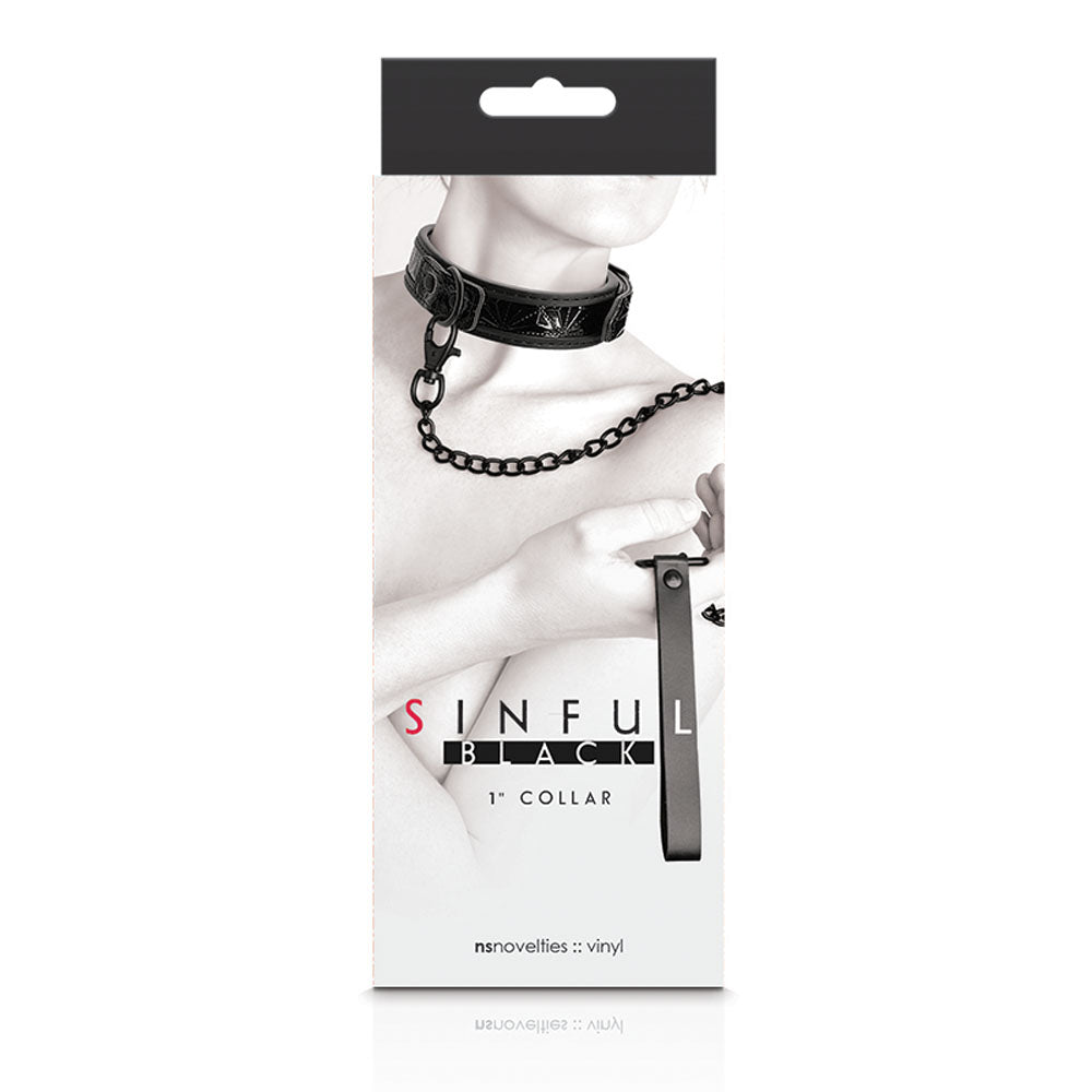 Sinful - 1 Inch Collar - Black