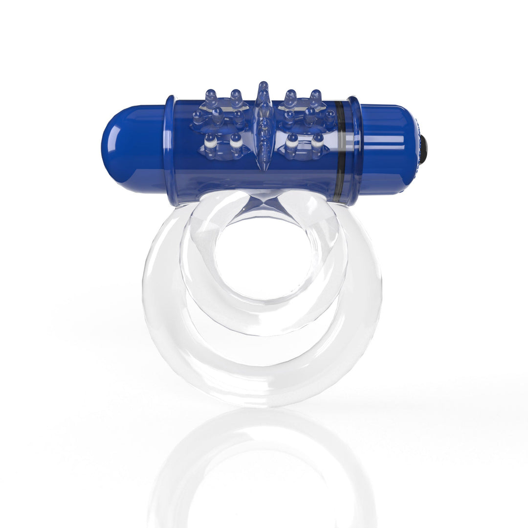 Screaming O 4t - Double O 6 Super Powered   Vibrating Double Ring - Blueberry