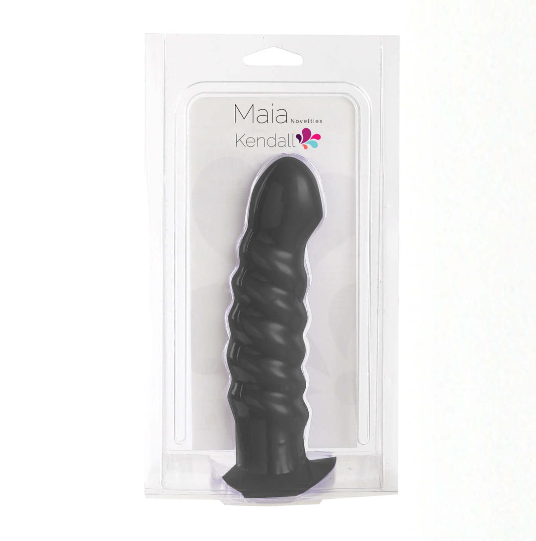 Kendall Silicone Dong Swirled Satin Finish - Black