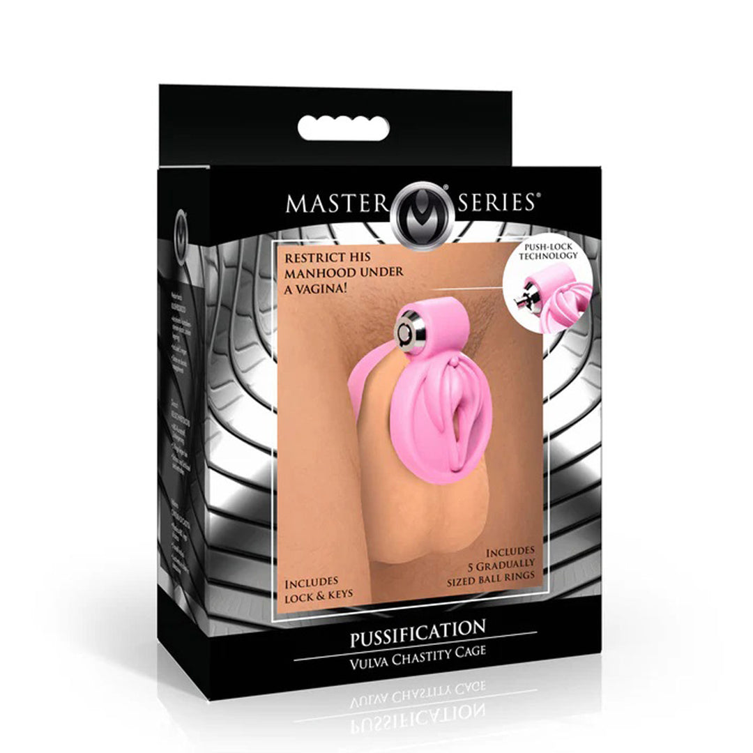 Pussification Vulva Chastity Cage - Pink