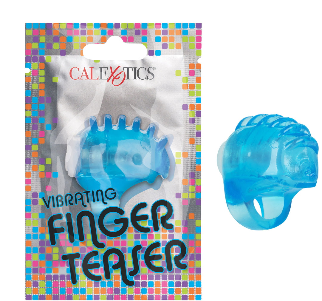 Foil Pack Vibrating Finger Teaser - Blue