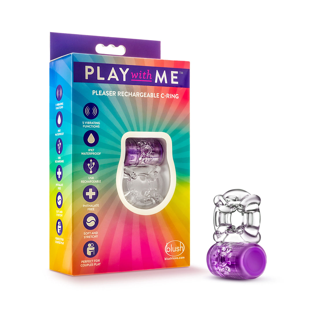 Play With Me - Pleaser Rechargeable C-Ring -  Purple