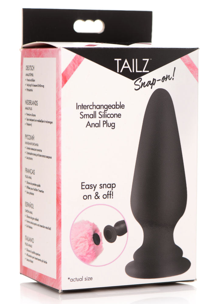 Snap-on Interchangeable Small Silicone Anal Plug