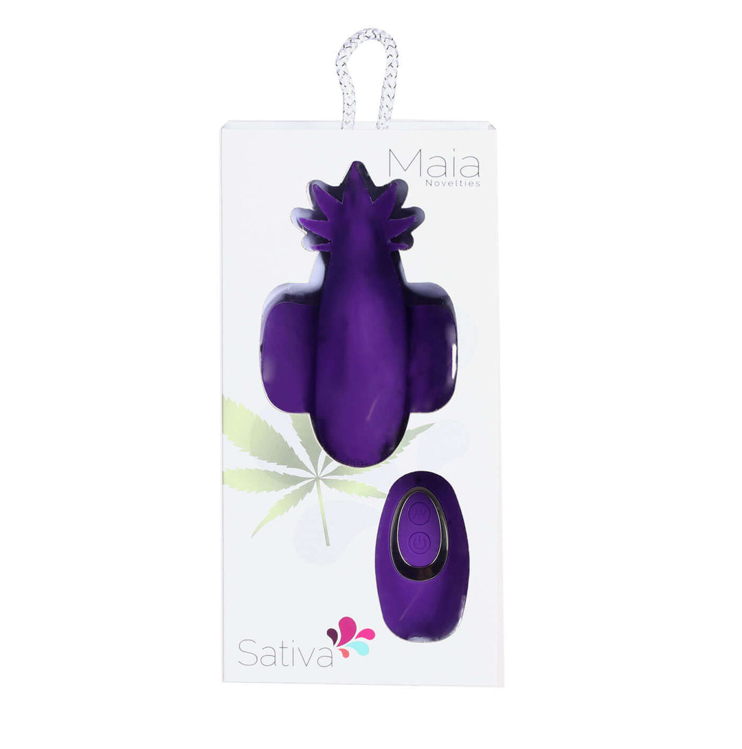 Sativa 10-Function Remote Control Panty Vibrator - 420 Series - Purple