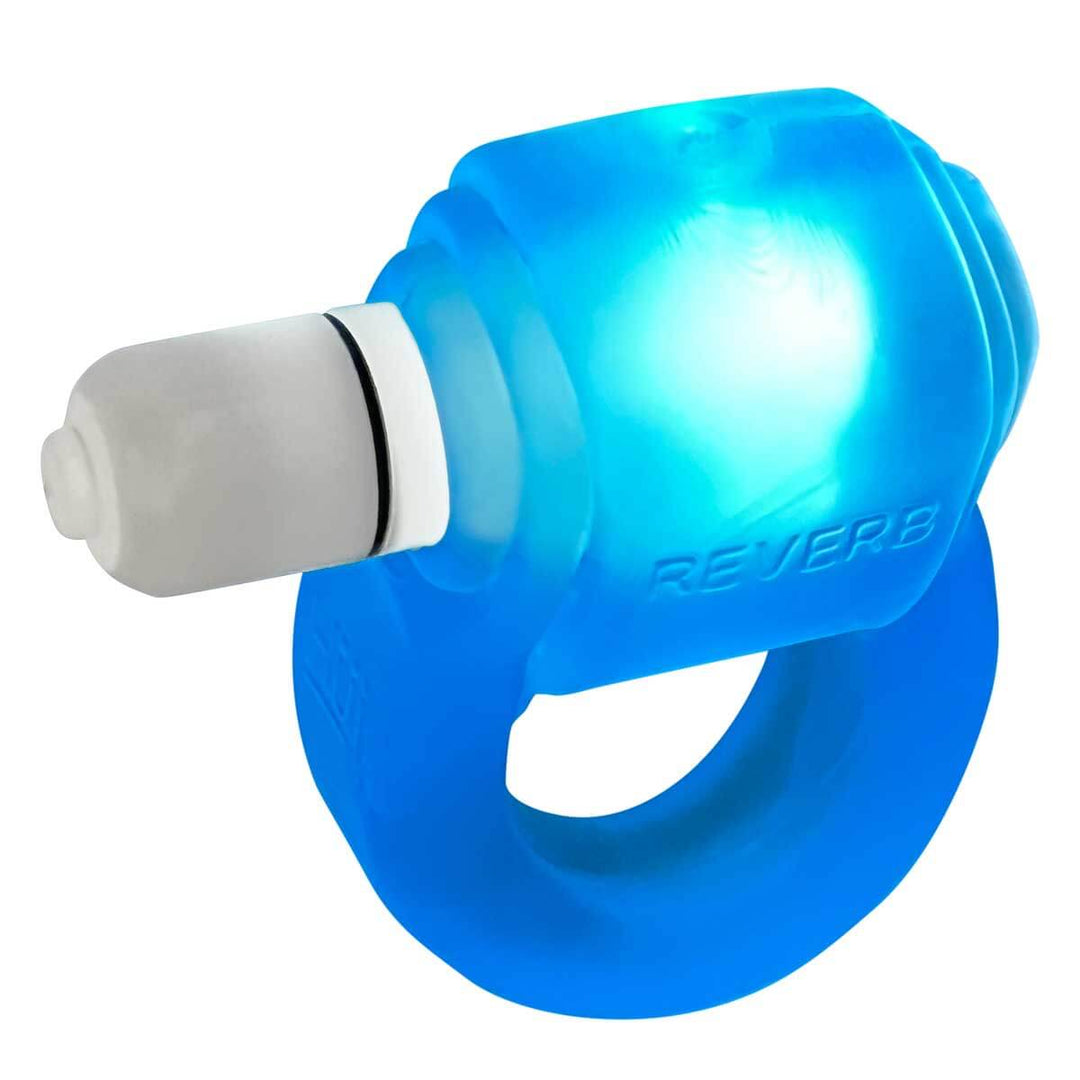 Glowdick Cockring With Led - Blue Ice