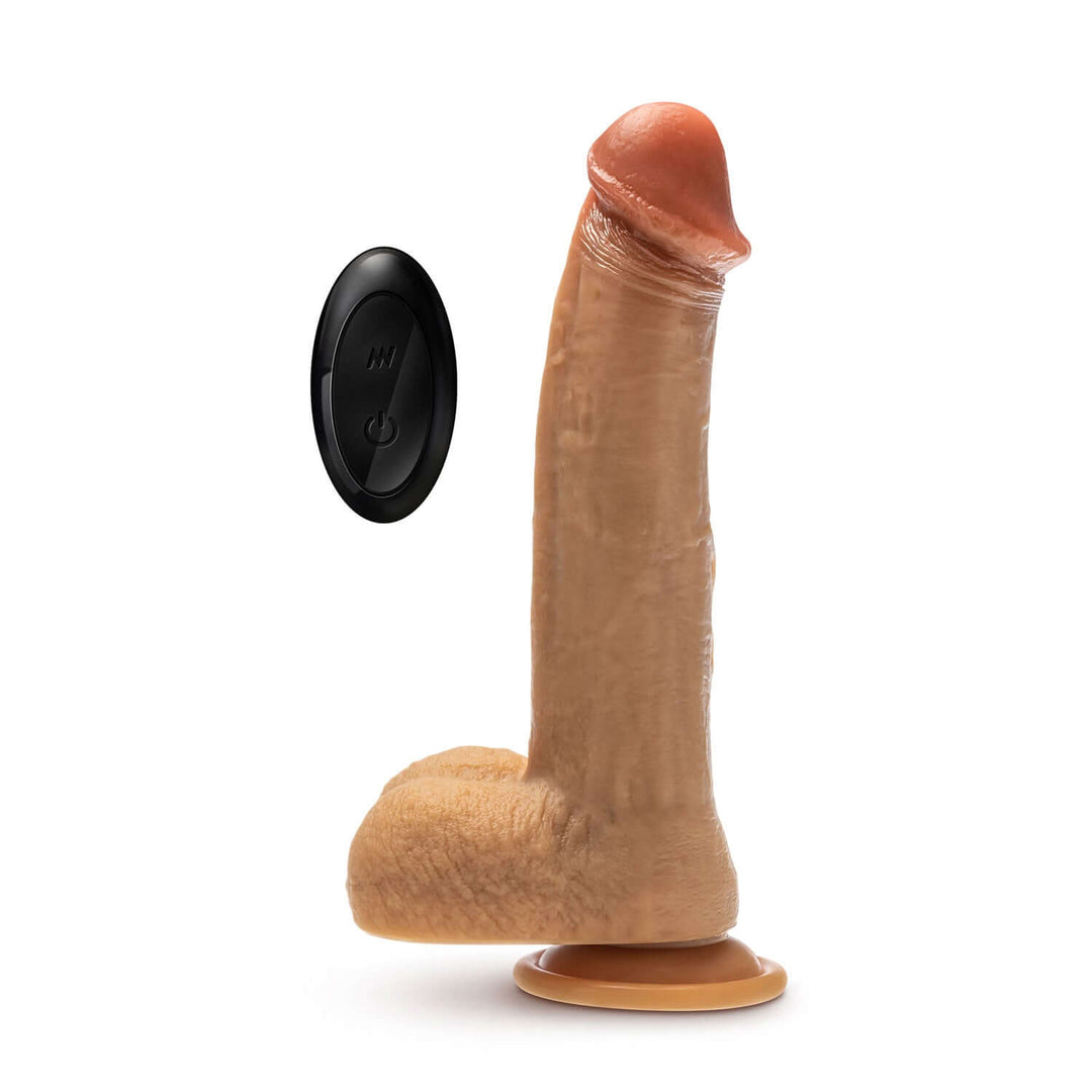 Dr. Skin Silicone - Dr. Phillips - 8.5 Inch  Thrusting Dildo - Tan