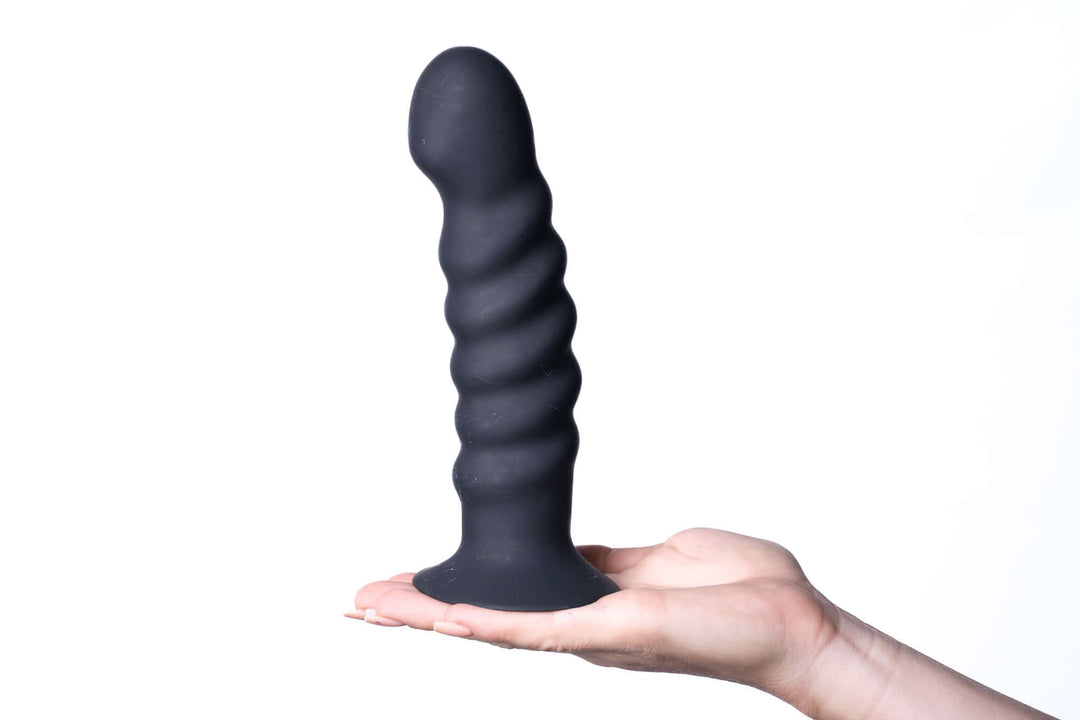 Kendall Silicone Dong Swirled Satin Finish - Black