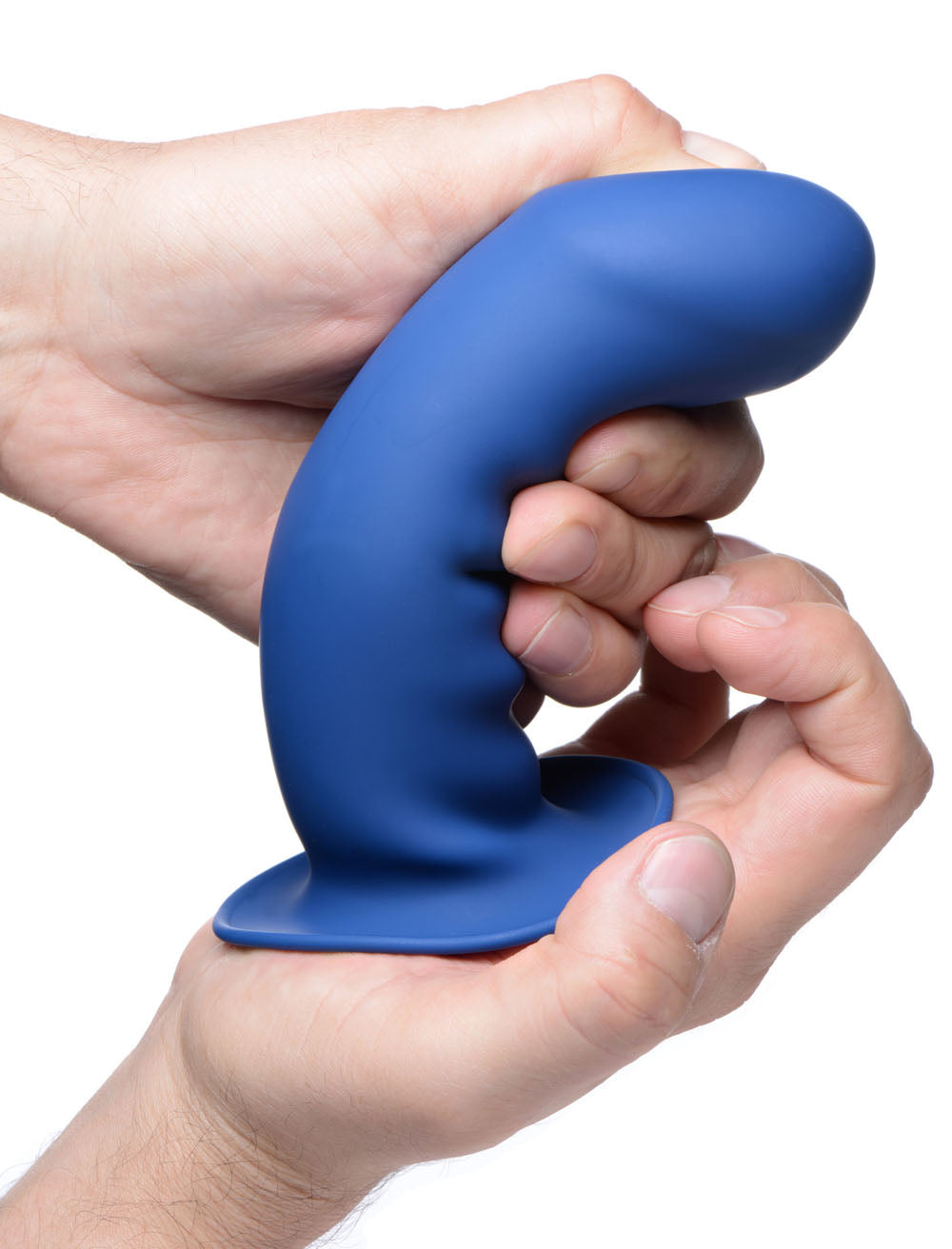 Squeezable Thick Phallic Dildo - Blue